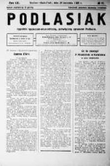Podlasiak : tygodnik polityczno-społeczno-narodowy, poświęcony sprawom ludu podlaskiego R. 8 (1929) nr 17