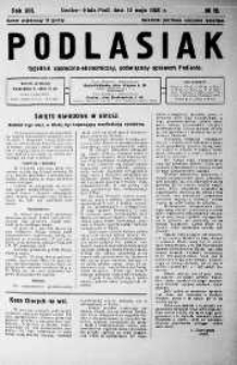 Podlasiak : tygodnik polityczno-społeczno-narodowy, poświęcony sprawom ludu podlaskiego R. 8 (1929) nr 19