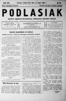 Podlasiak : tygodnik polityczno-społeczno-narodowy, poświęcony sprawom ludu podlaskiego R. 8 (1929) nr 19