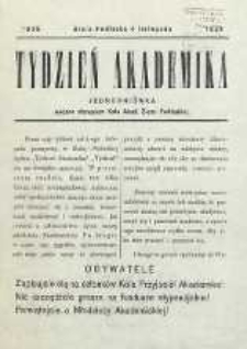 Tydzień Akademika : jednodniówka wydana staraniem Koła Akademików Ziemi Podlaskiej