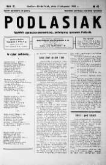 Podlasiak : tygodnik polityczno-społeczno-narodowy, poświęcony sprawom ludu podlaskiego R. 8 (1929) nr 43