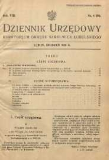 Dziennik Urzędowy Kuratorjum Okręgu Szkolnego Lubelskiego R.8 (1935/1936) Nr 4 (78)