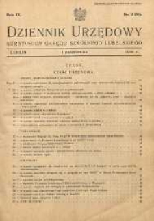 Dziennik Urzędowy Kuratorjum Okręgu Szkolnego Lubelskiego R.9 (1936/1937) nr 2 (86)