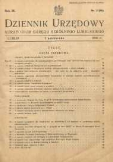 Dziennik Urzędowy Kuratorjum Okręgu Szkolnego Lubelskiego R.9 (1936/1937) nr 2 (86)