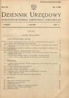 Dziennik Urzędowy Kuratorjum Okręgu Szkolnego Lubelskiego R.9 (1936/1937) nr 5 (89)