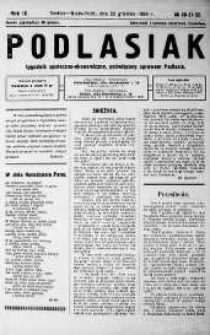 Podlasiak : tygodnik polityczno-społeczno-narodowy, poświęcony sprawom ludu podlaskiego R. 8 (1929) nr 50-51-52