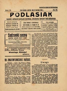 Podlasiak : tygodnik polityczno-społeczno-narodowy, poświęcony sprawom ludu podlaskiego R. 3 (1924) nr 16
