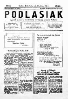 Podlasiak : tygodnik polityczno-społeczno-narodowy, poświęcony sprawom ludu podlaskiego R. 10 (1931) nr 11-12