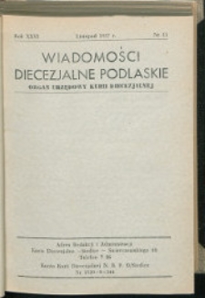 Wiadomości Diecezjalne Podlaskie R. 26 (1957) nr 11
