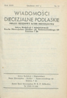 Wiadomości Diecezjalne Podlaskie R. 26 (1957) nr 12