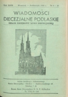 Wiadomości Diecezjalne Podlaskie R. 27 (1958) nr 9-10