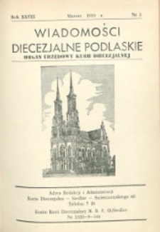 Wiadomości Diecezjalne Podlaskiej R. 28 (1959) nr 3