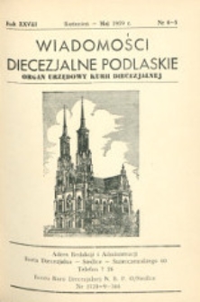 Wiadomości Diecezjalne Podlaskiej R. 28 (1959) nr 4-5
