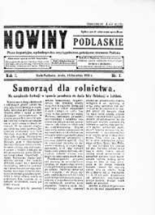 Nowiny Podlaskie: pismo bezpartyjne wychodzące dwa razy tygodniowo, poświęcone interesom Podlasia R. 1 (1931) nr 7