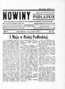 Nowiny Podlaskie: pismo bezpartyjne wychodzące dwa razy tygodniowo, poświęcone interesom Podlasia R. 1 (1931) nr 11