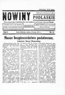 Nowiny Podlaskie: pismo bezpartyjne wychodzące dwa razy tygodniowo, poświęcone interesom Podlasia R. 1 (1931) nr 16