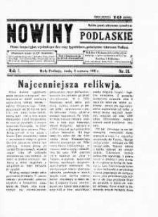 Nowiny Podlaskie: pismo bezpartyjne wychodzące dwa razy tygodniowo, poświęcone interesom Podlasia R. 1 (1931) nr 18