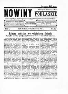 Nowiny Podlaskie: pismo bezpartyjne wychodzące dwa razy tygodniowo, poświęcone interesom Podlasia R. 1 (1931) nr 24