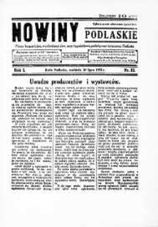 Nowiny Podlaskie: pismo bezpartyjne wychodzące dwa razy tygodniowo, poświęcone interesom Podlasia R. 1 (1931) nr 32