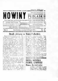 Nowiny Podlaskie: pismo bezpartyjne wychodzące dwa razy tygodniowo, poświęcone interesom Podlasia R. 1 (1931) nr 65