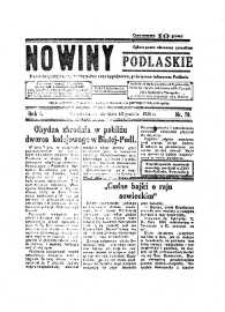 Nowiny Podlaskie: pismo bezpartyjne wychodzące dwa razy tygodniowo, poświęcone interesom Podlasia R. 1 (1931) nr 70