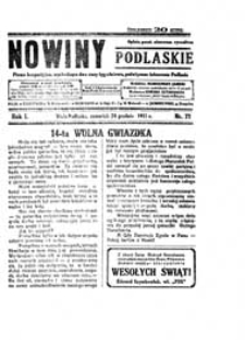 Nowiny Podlaskie: pismo bezpartyjne wychodzące dwa razy tygodniowo, poświęcone interesom Podlasia R. 1 (1931) nr 72