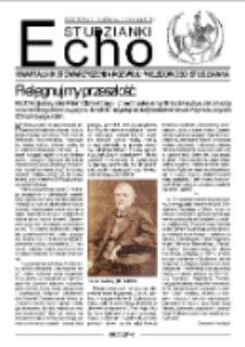 Echo Studzianki : kwartalnik Stowarzyszenia Rozwoju Miejscowości Studzianka R. 6 (2014) nr 1 (19)
