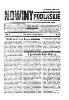 Nowiny Podlaskie: pismo bezpartyjne wychodzące dwa razy tygodniowo, poświęcone interesom Podlasia R. 2 (1932) nr 8-9
