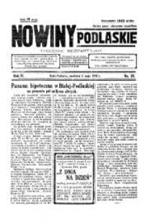 Nowiny Podlaskie: tygodnik bezpartyjny R. 2 (1932) nr 23