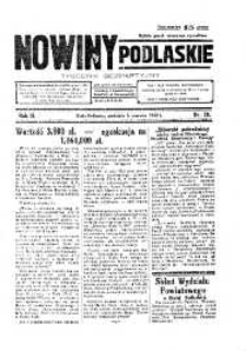 Nowiny Podlaskie: tygodnik bezpartyjny R. 2 (1932) nr 28