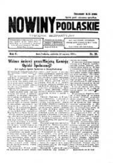 Nowiny Podlaskie: tygodnik bezpartyjny R. 2 (1932) nr 29