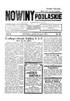 Nowiny Podlaskie: tygodnik bezpartyjny R. 2 (1932) nr 31