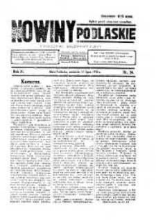 Nowiny Podlaskie: tygodnik bezpartyjny R. 2 (1932) nr 34