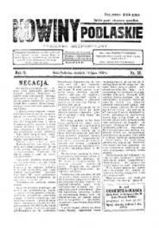 Nowiny Podlaskie: tygodnik bezpartyjny R. 2 (1932) nr35