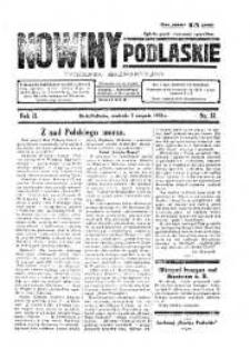 Nowiny Podlaskie: tygodnik bezpartyjny R. 2 (1932) nr 37