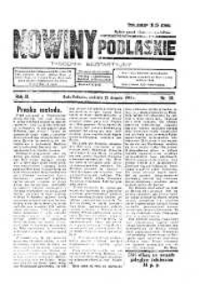 Nowiny Podlaskie: tygodnik bezpartyjny R. 2 (1932) nr 38