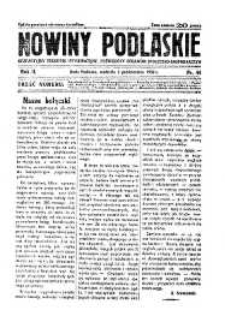 Nowiny Podlaskie: bezpartyjny tygodnik informacyjny, poświęcony sprawom gospodarczym R. 2 (1932) nr 44