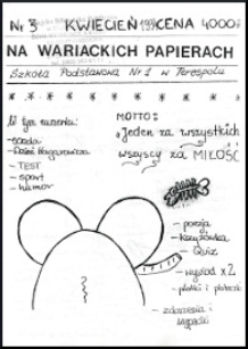 Na Wariackich Papierach R. 1 (1993/1994) nr 3