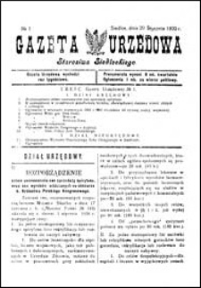 Gazeta Urzędowa Starostwa Siedleckiego R. 3 (1920) nr 1