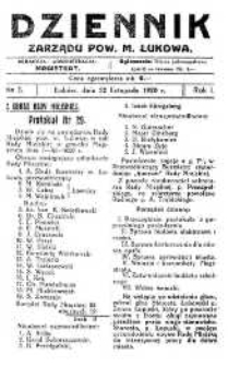 Dziennik Zarządu Powiatowego Miasta Łukowa R. 1 (1920) nr 5