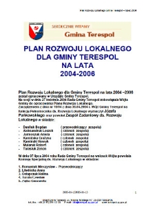 Plan rozwoju lokalnego dla gminy Terespol na lata 2004-2010