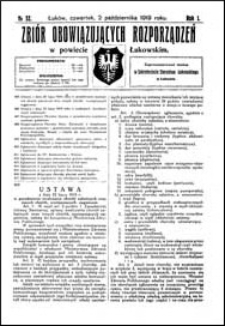 Zbiór Obowiązujących Rozporządzeń w Powiecie Łukowskim R. 1 (1919) nr 32