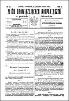 Zbiór Obowiązujących Rozporządzeń w Powiecie Łukowskim R. 1 (1919) nr 40