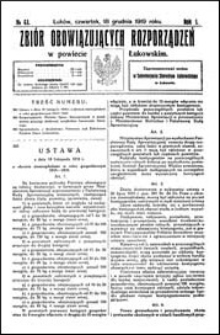 Zbiór Obowiązujących Rozporządzeń w Powiecie Łukowskim R. 1 (1919) nr 41