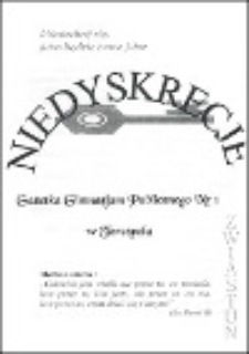 Niedyskrecje : gazetka Gimnazjum Publicznego nr 1 w Terespolu : zwiastun [2002 grudzień]