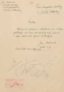 Podanie Jana Makaruka o urlop wypoczynkowy w dn. 30.06.1.07. 1939 r.