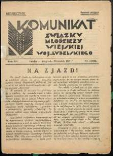 Komunikat Związku Młodzieży Wiejskiej Województwa Lubelskiego : miesięcznik R. 12 (1935) nr 4 (100)