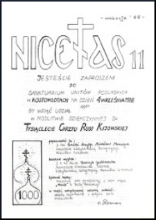 Nicetas : informator Sanktuarium Unitów Podlaskich (1988) nr 11