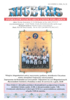 Nicetas : informator Sanktuarium Unit&oacute;w Podlaskich (2006) nr 28