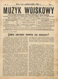 Muzyk Wojskowy : dwutygodnik poświęcony kulturze muzycznej w Armii Polskiej R. 1 (1926) nr 6